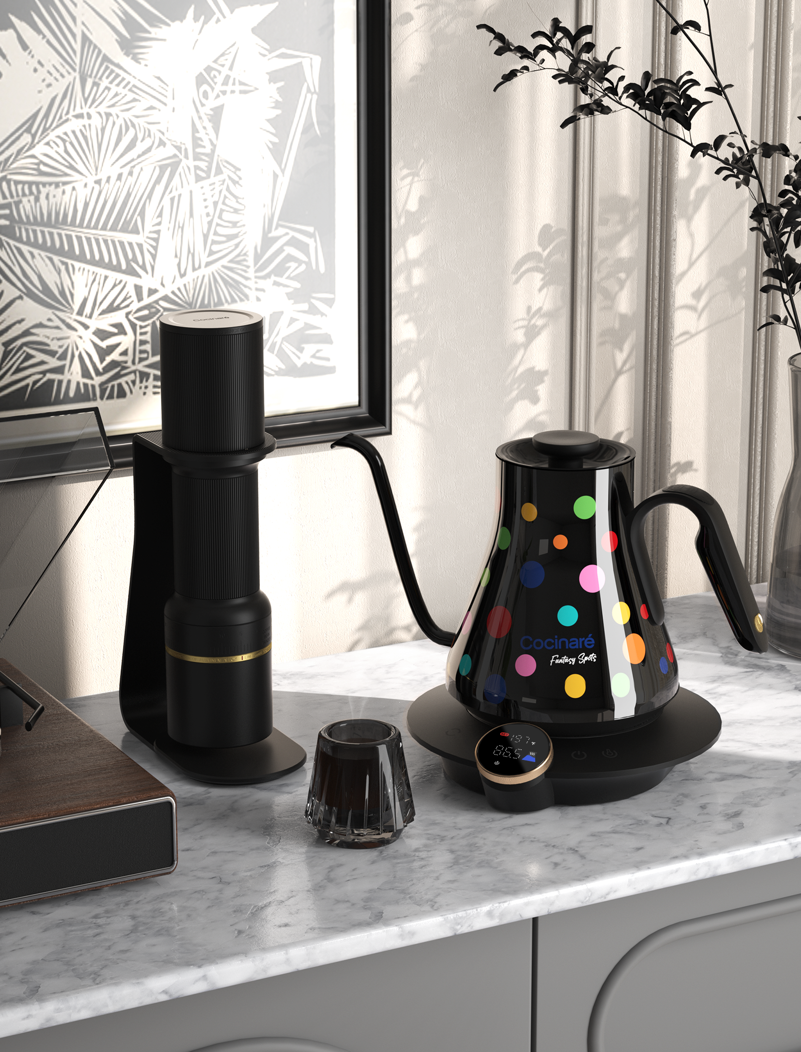 Cocinare Artisan Collection Confetti Electric Kettle