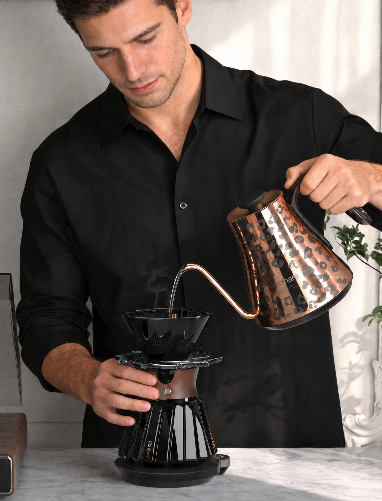 Cocinare Artisan Collection Gold Wild Electric Kettle