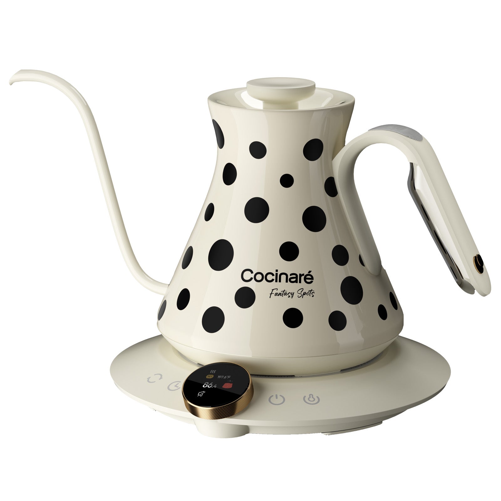 Cocinare Color-changing Collection Polka Electric Kettle