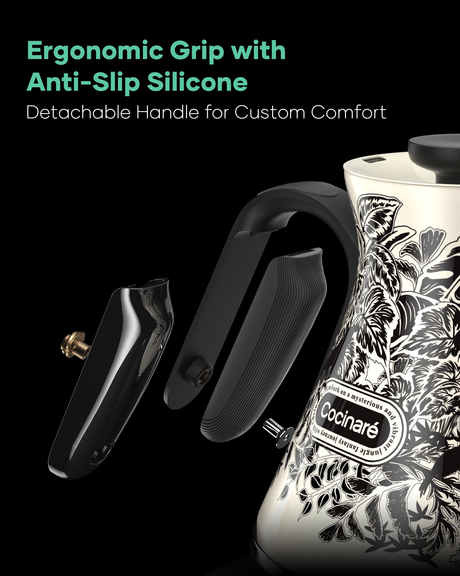 Cocinare Color-changing Collection Jungle Electric Kettle