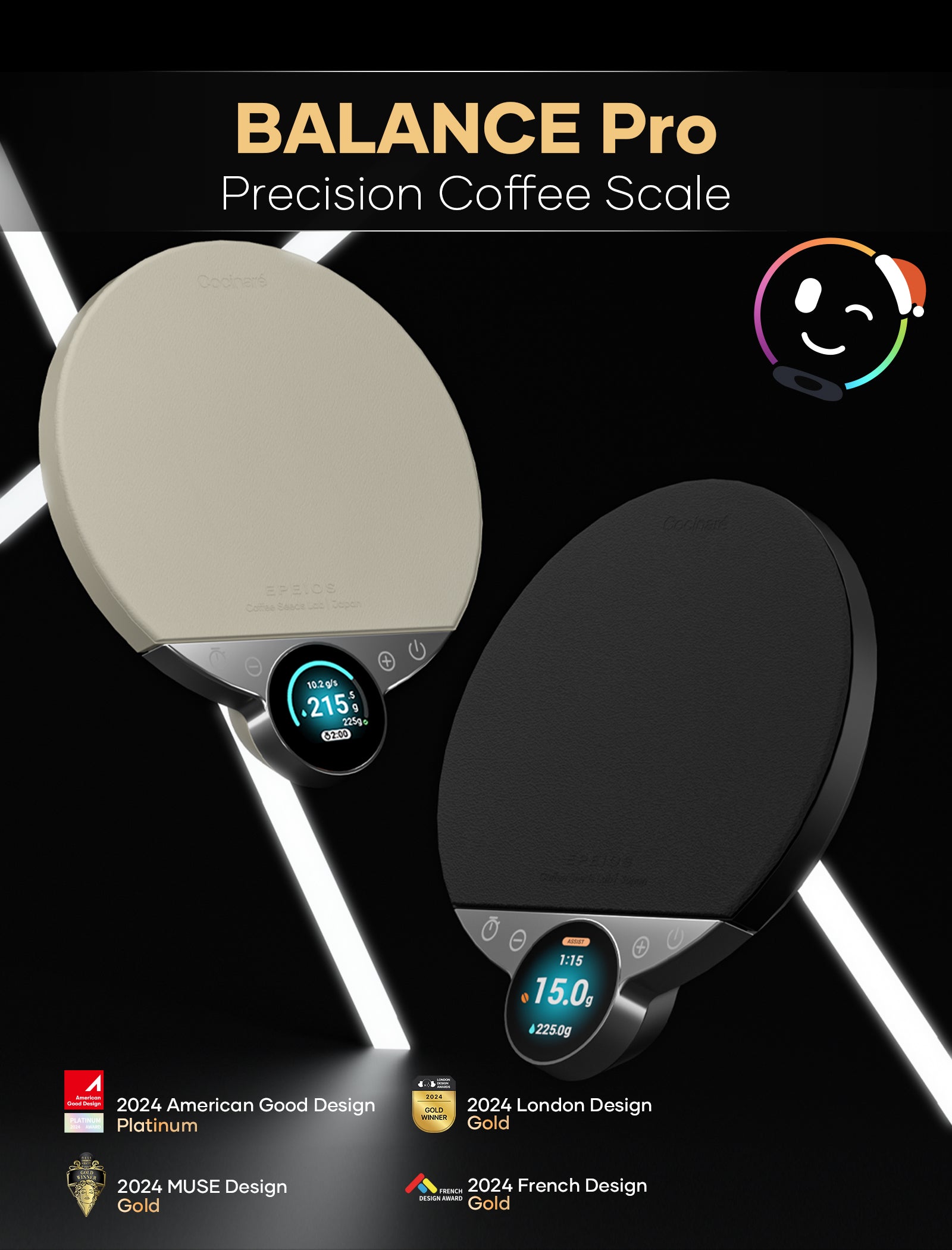 最新　EPEIOS BALANCE PRO Coffee scale black BALANCE Pro Precision Coffee Scale – Cocinare