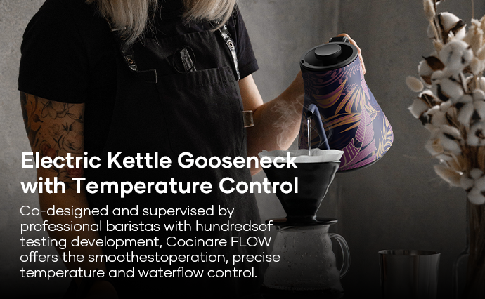 Cocinare Flow Gooseneck Kettle White / US 120V