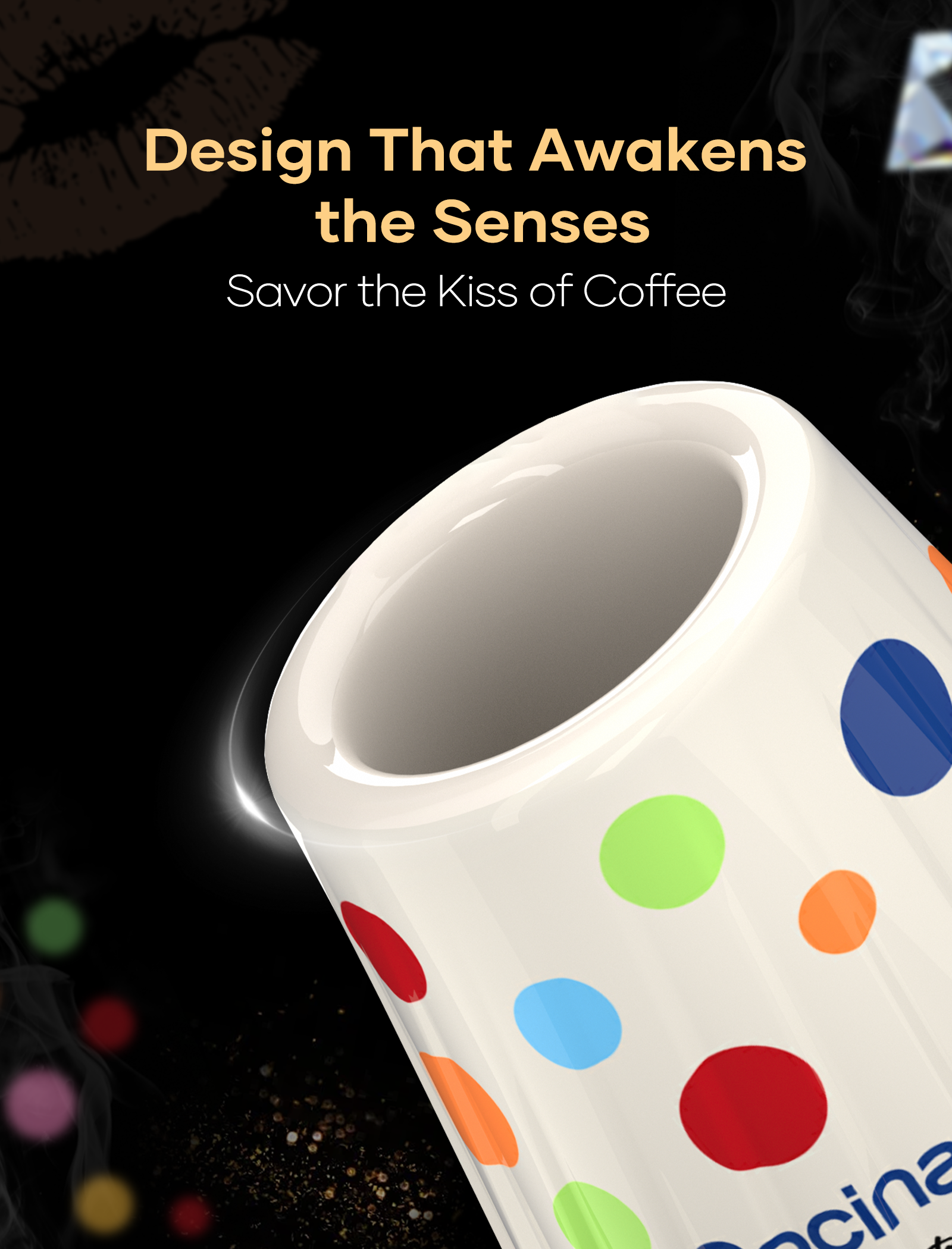 Cocinare KissCup Color-changing Ceramic Tasting Cup