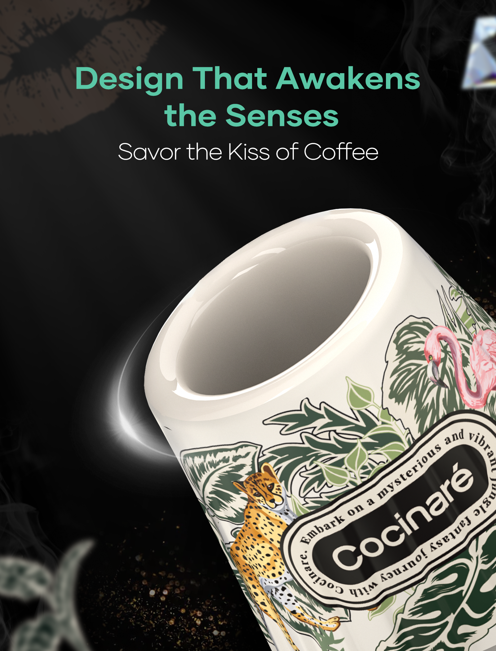 Cocinare KissCup Color-changing Ceramic Tasting Cup