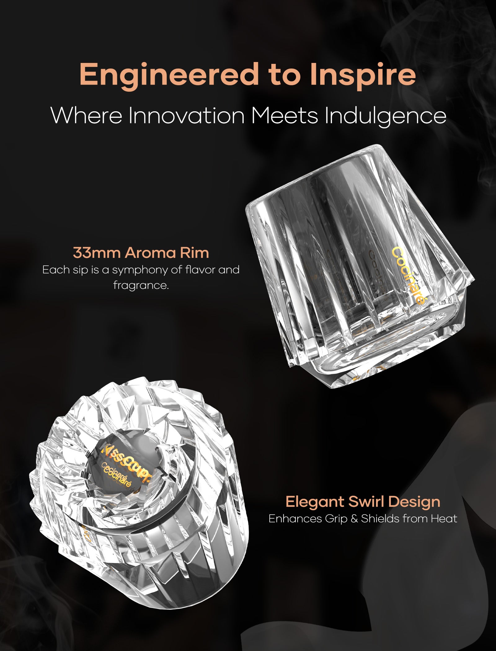 Cocinare KissCup Crystal Tasting Cup Set of 2