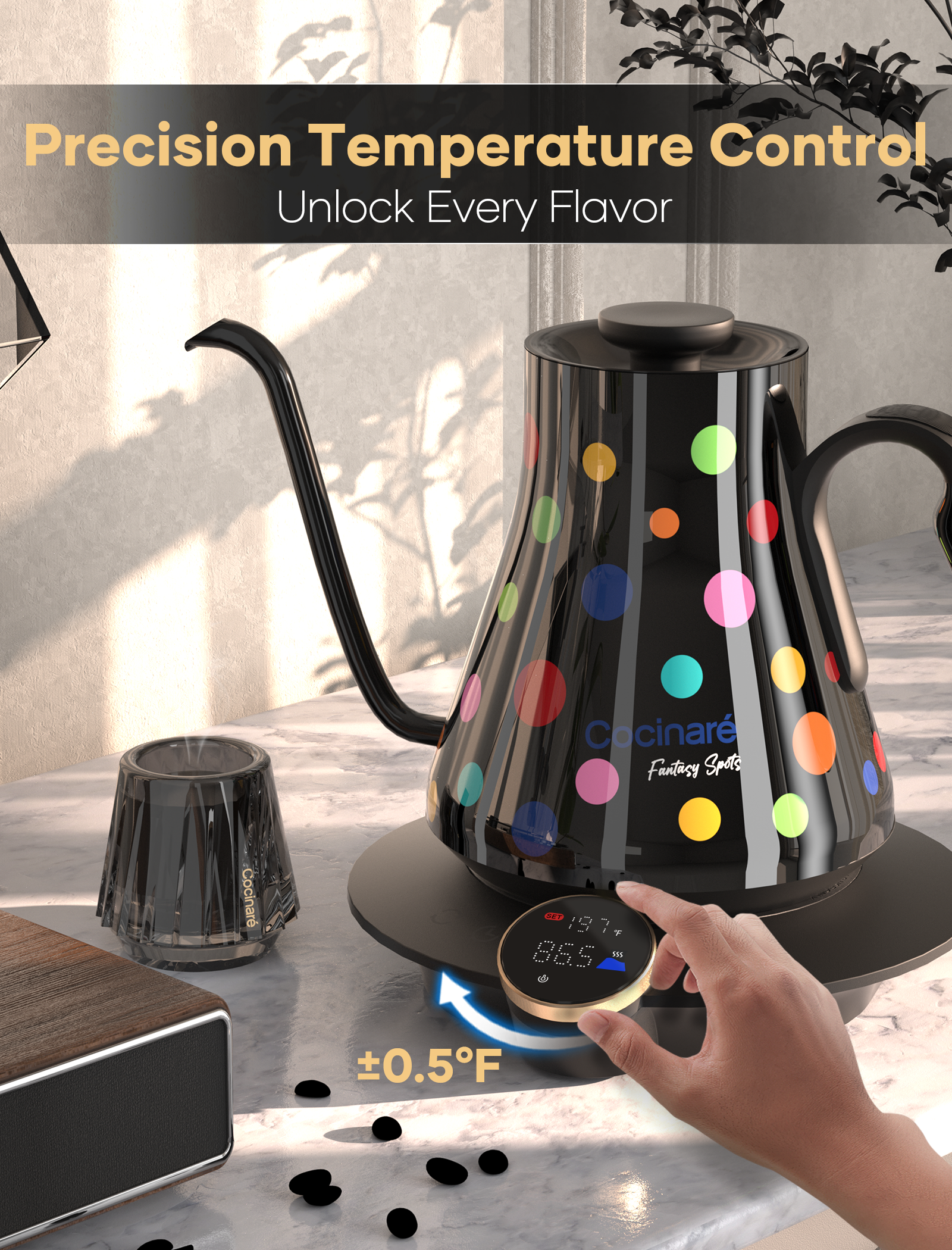 Cocinare Artisan Collection Confetti Electric Kettle
