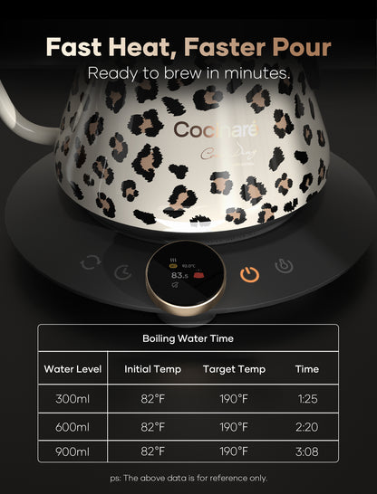 Cocinare Color-changing Collection Oat Leopard Electric Kettle