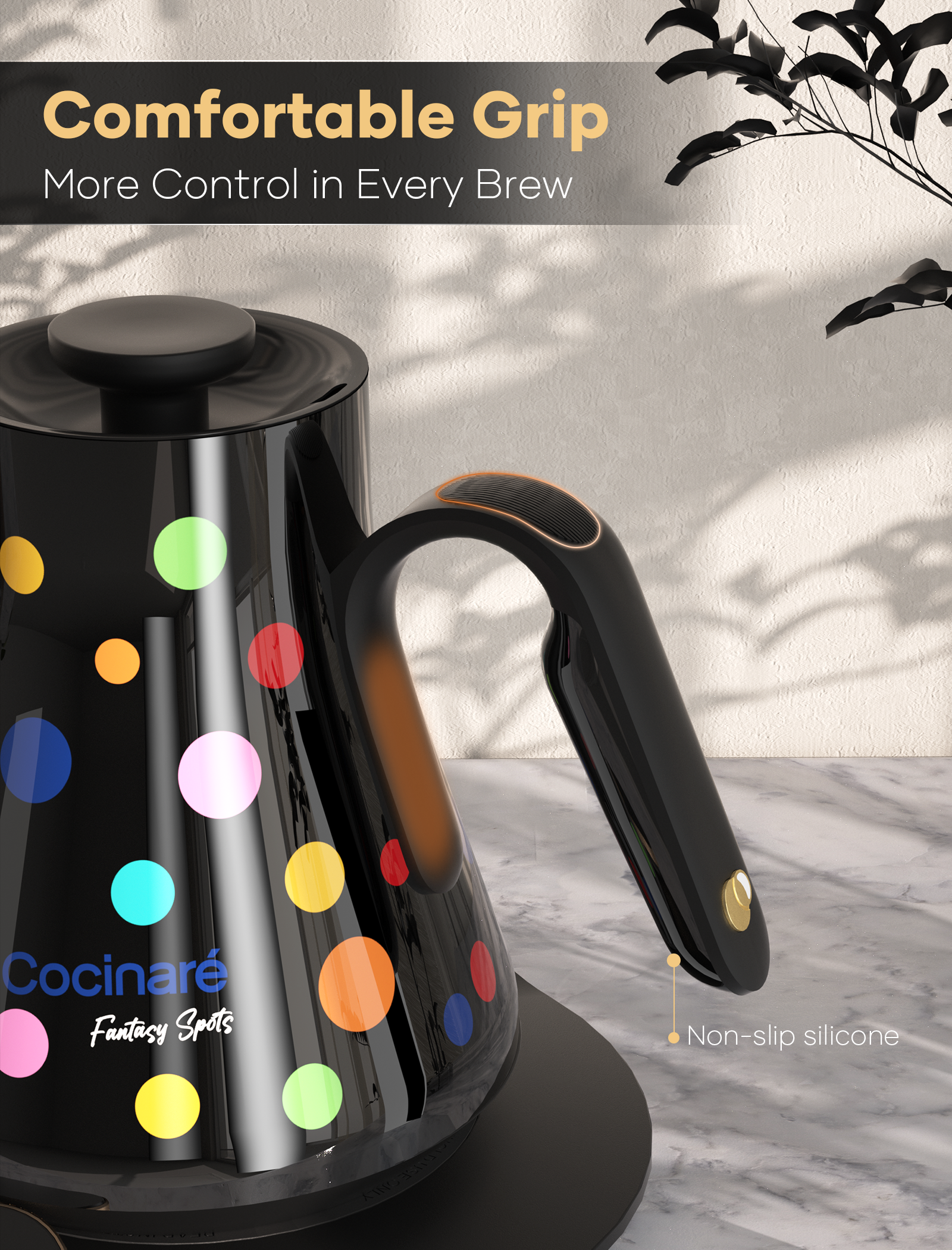 Cocinare Artisan Collection Confetti Electric Kettle