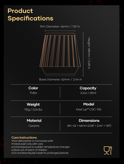 Cocinare KissCup Color-changing Ceramic Tasting Cup