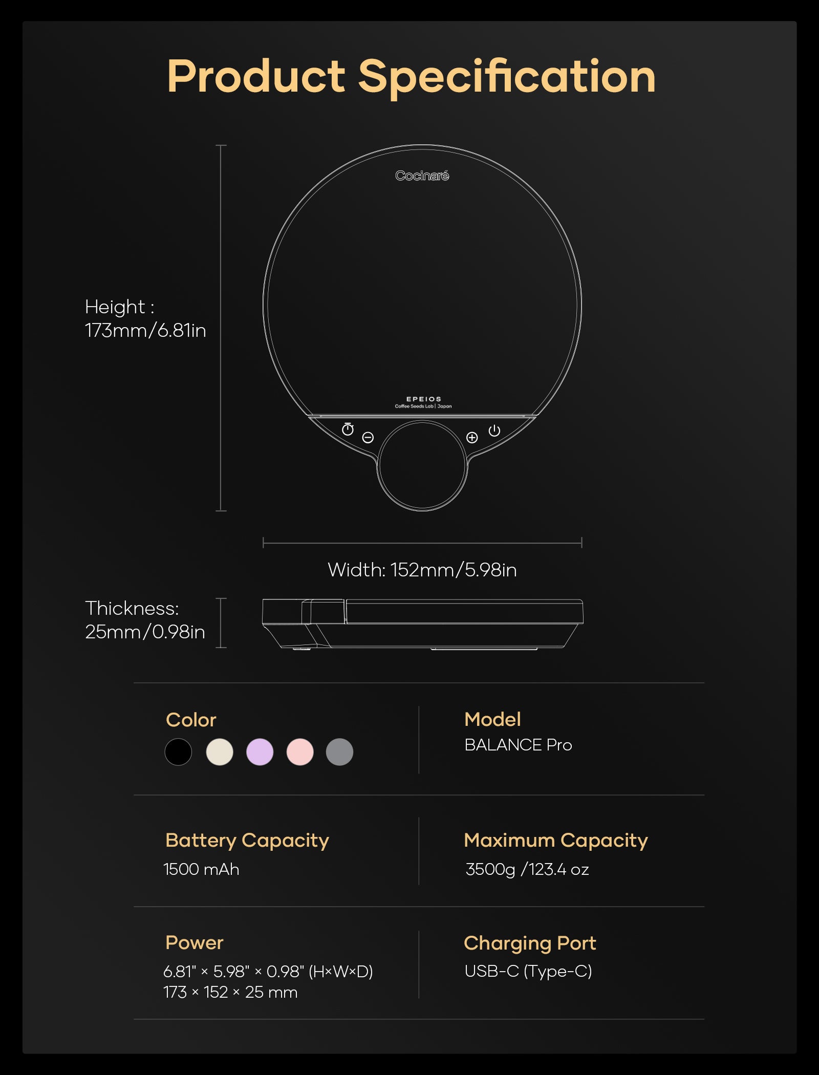 BALANCE Pro Precision Coffee Scale – Cocinare