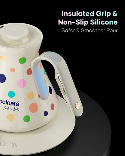 Cocinare Color-changing Collection Polka Electric Kettle