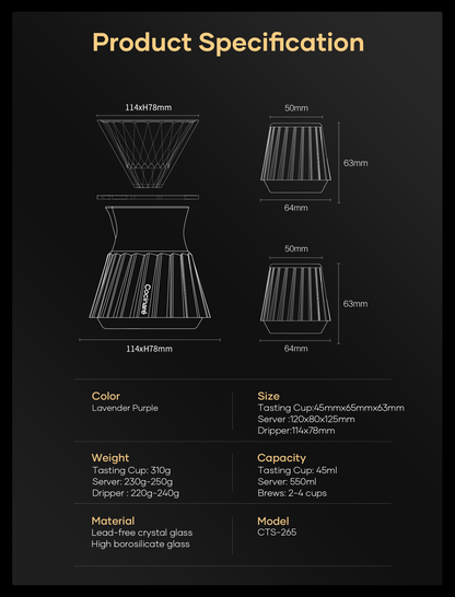 Cocinare TasteSet Crystal Coffee Tasting Set