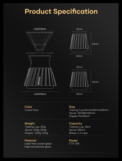 Cocinare TasteSet Crystal Coffee Tasting Set