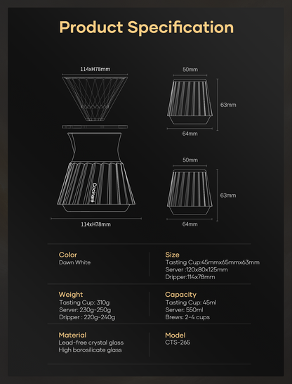 Cocinare TasteSet Crystal Coffee Tasting Set