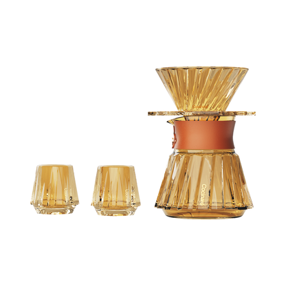 TasteSet Crystal 500ml Coffee Tasting Set - Amber Glow main