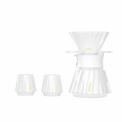 TasteSet Crystal Aurora 500ml Coffee Tasting Set - Dawn White main