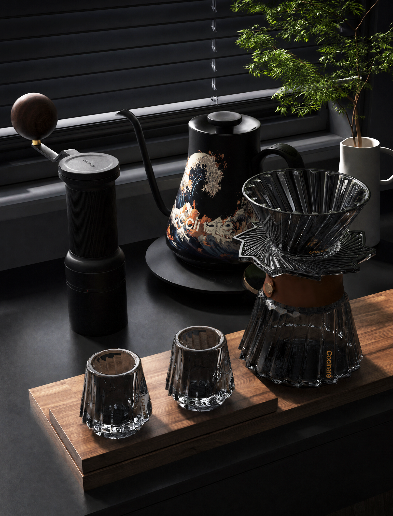 TasteSet Haze Gray lifestyle coffee ritual