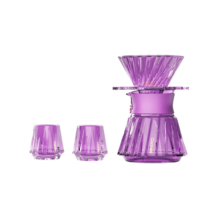 TasteSet Crystal Aurora 500ml Coffee Tasting Set - Lavender Purple main