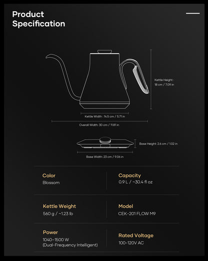 FLOW M9 Electric Kettle