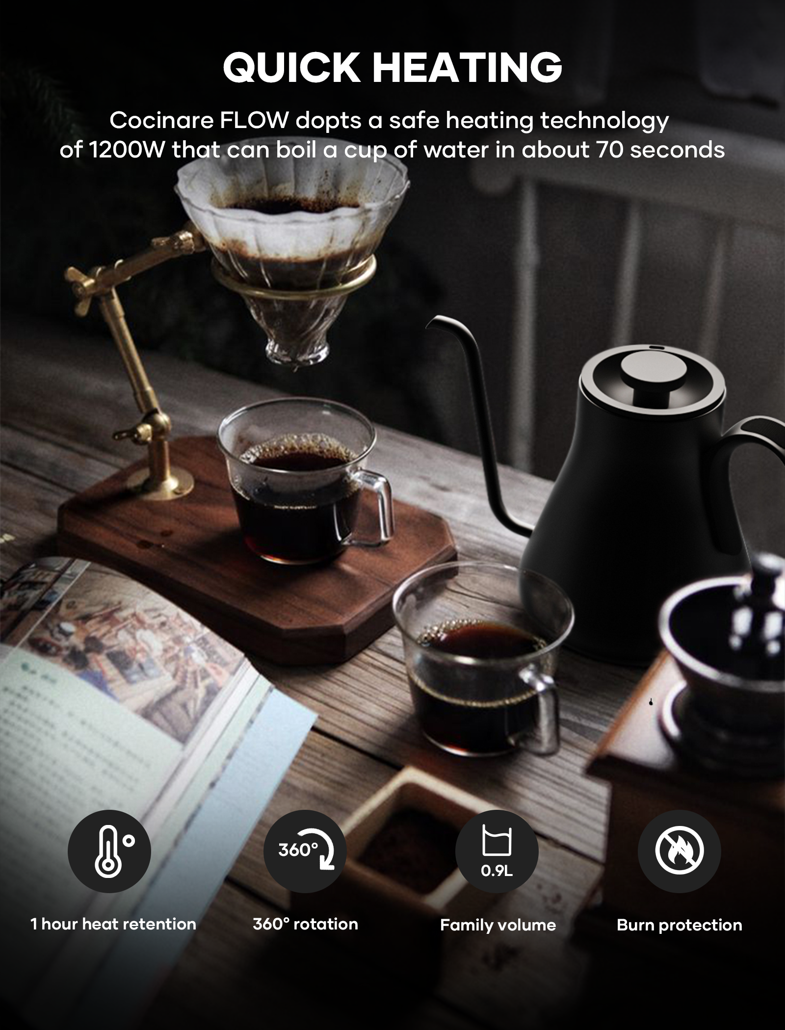 FLOW M9 Gooseneck Kettle